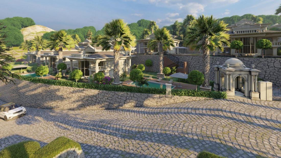 Alanya'da 12 villa inşa etmek için satılık lisanslı arsa