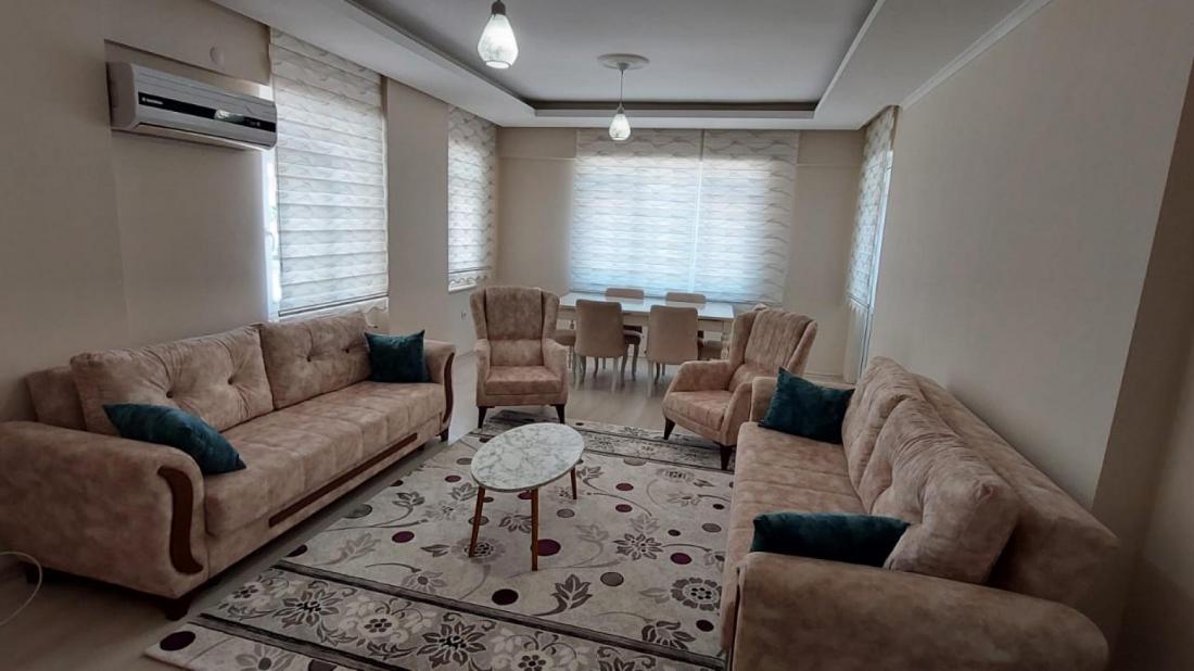 Продается трехкомнатная меблированная квартира в Лиман Коньяалты